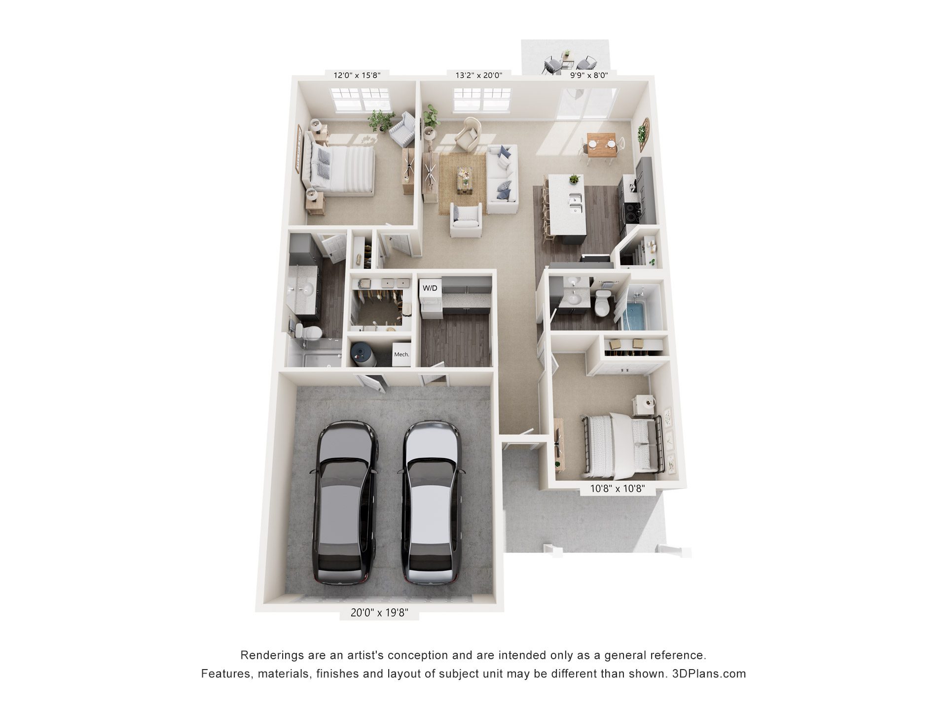 Buckeye Floor Plan - 1223 Sq. Ft.