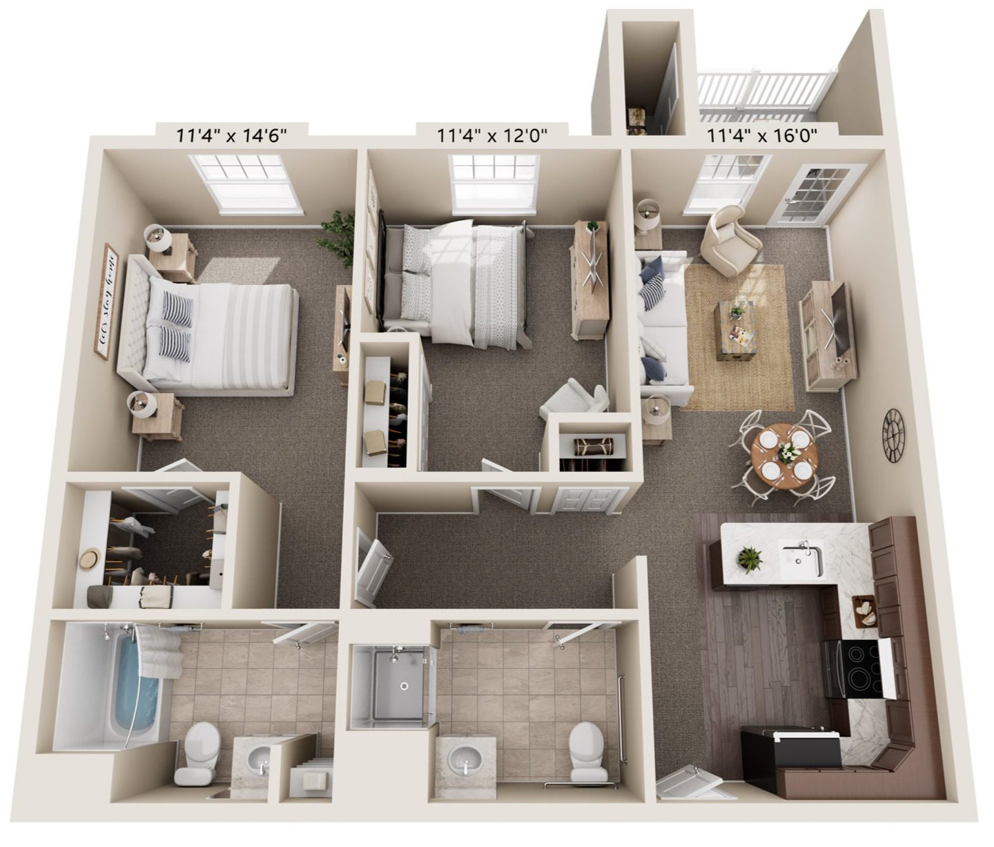 Petunia | 980 Sq. Ft.